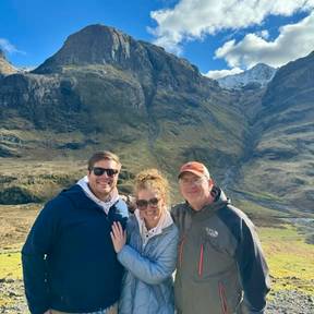 Engaged in the Scottish Highlands on the Expats UK Tour