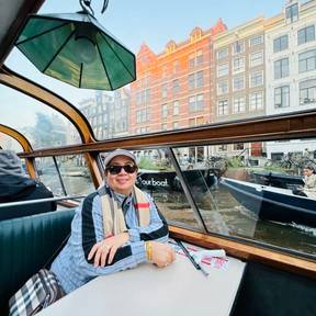 Cruising in Amsterdam canal
