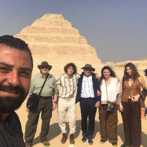 Mina and all of us at the "Step Pyramid"