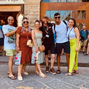 My friends and I with our amazing tour leader Kevin!