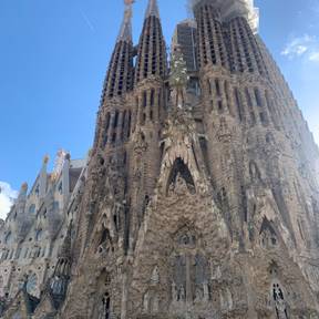 La Sagrada Familia, still under construction for 160 years, complete planned for around 2026